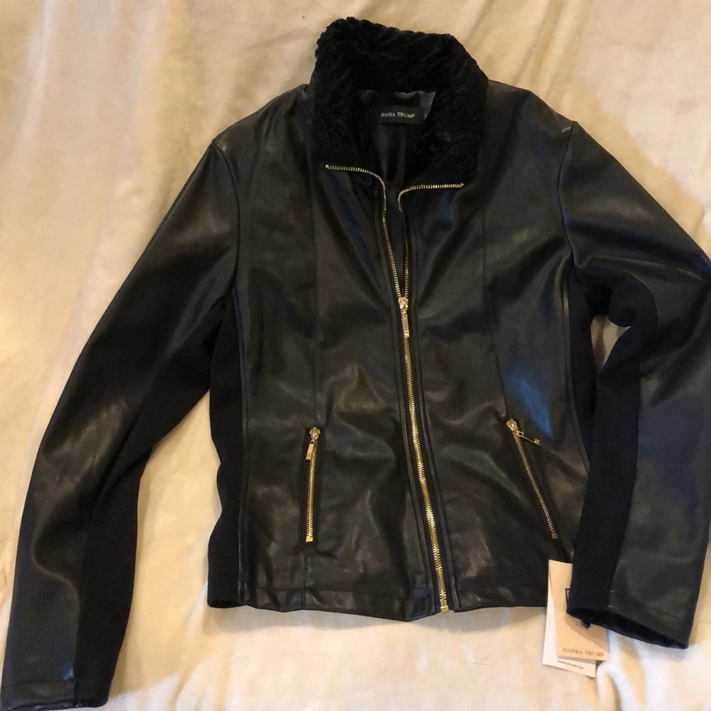 Ivanka Trump Black Leather Jacket